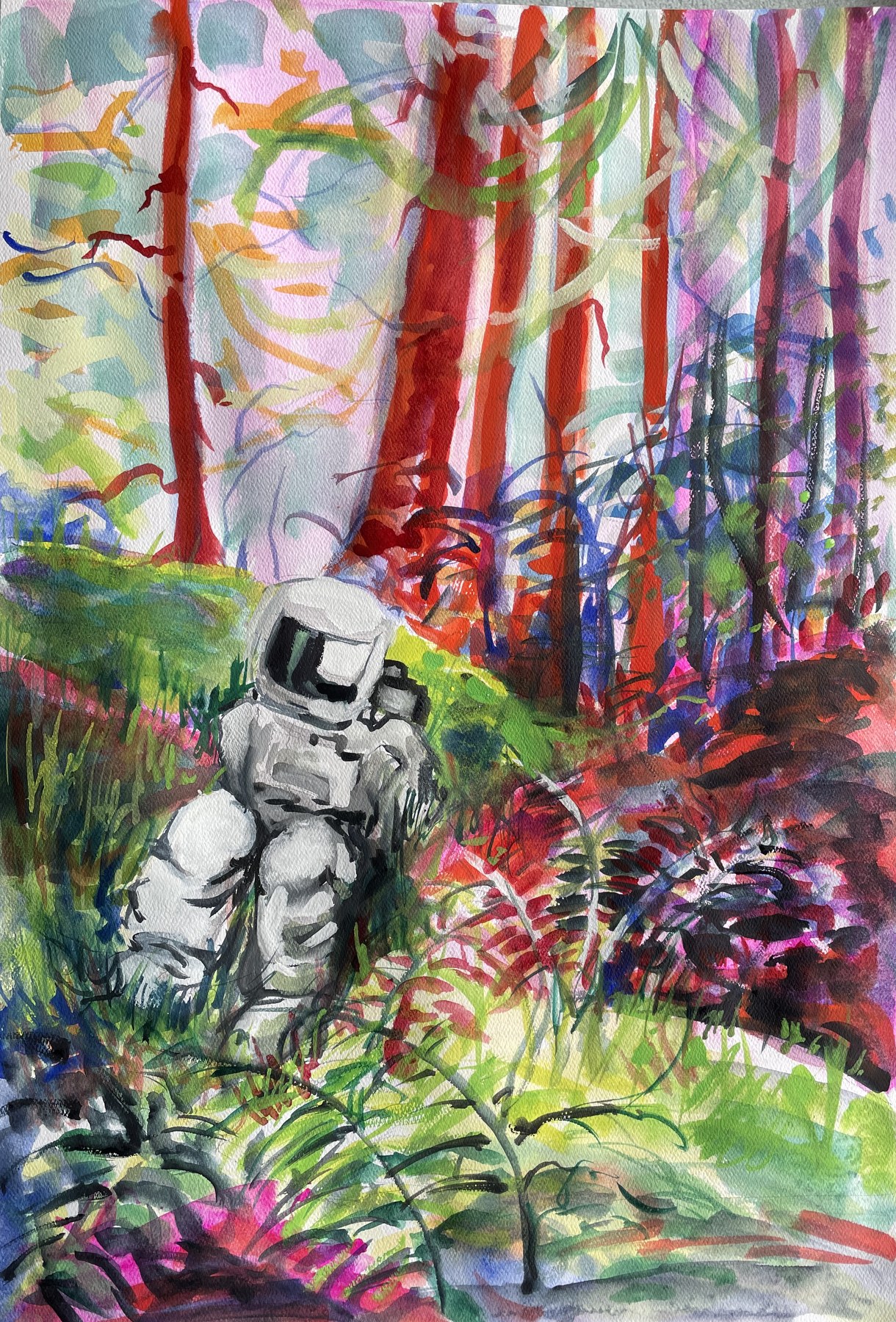 Painting source used in the Other Worlds coloring-book project