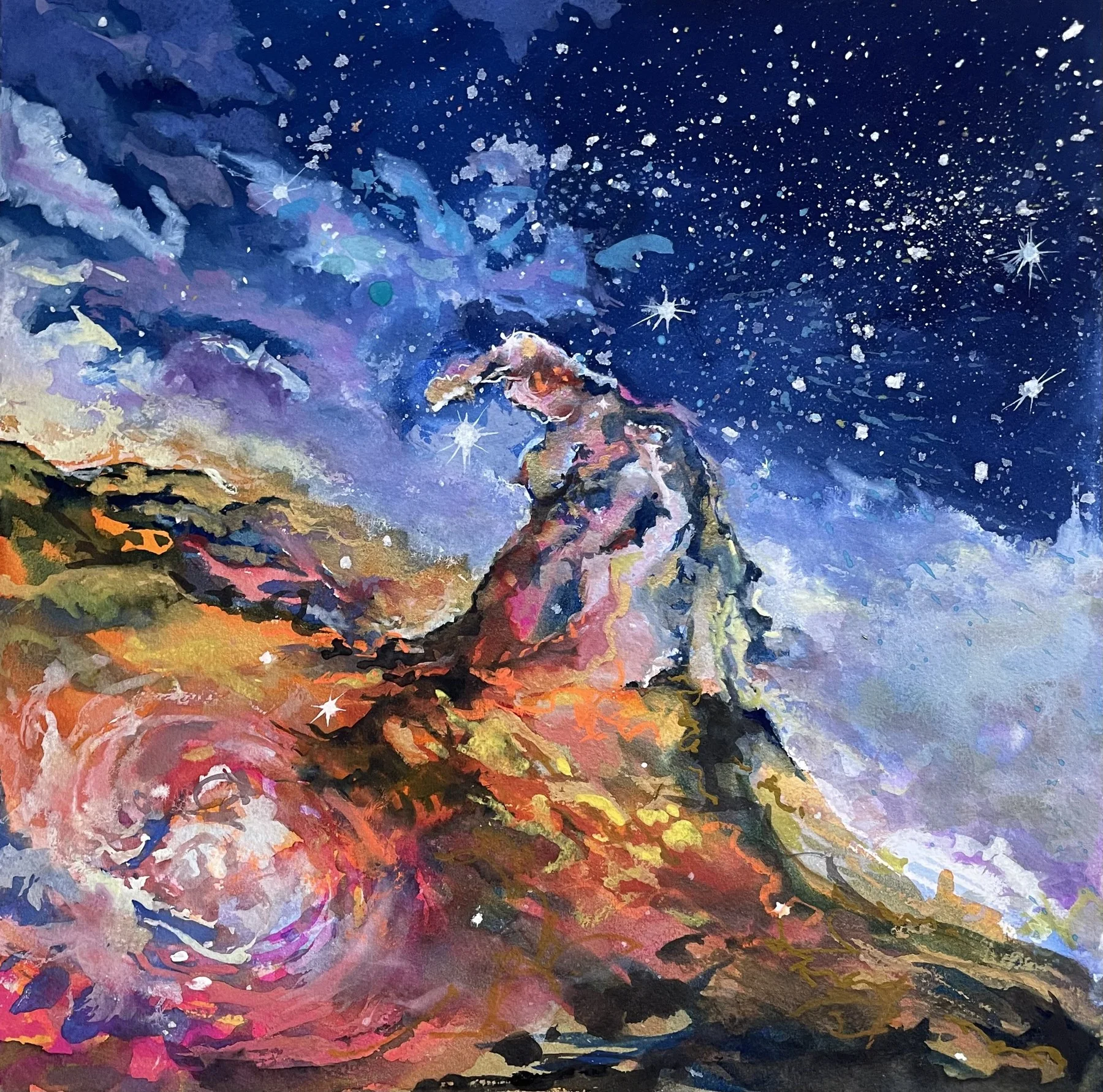 Painting source used in the Other Worlds coloring-book project