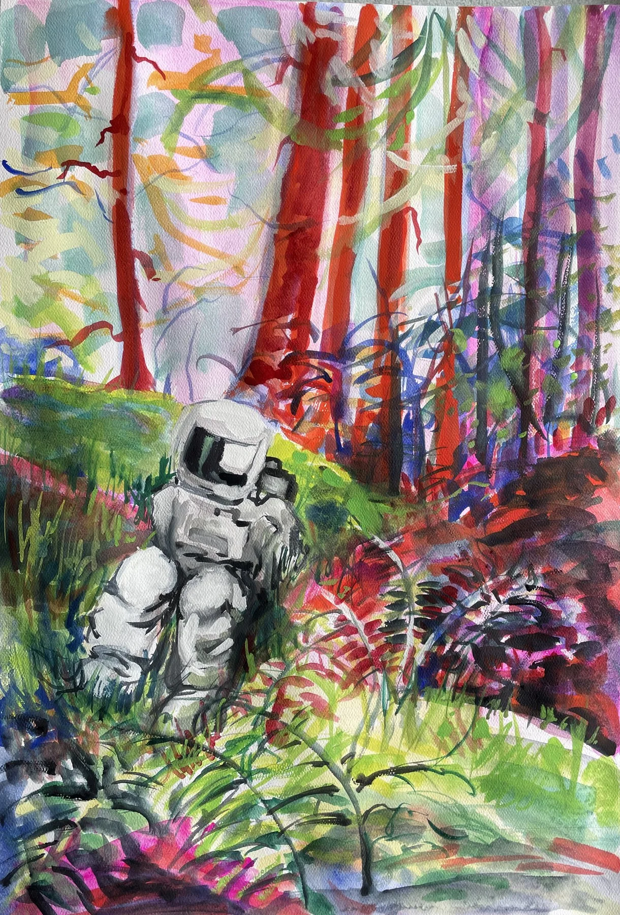 Painting source used in the Other Worlds coloring-book project