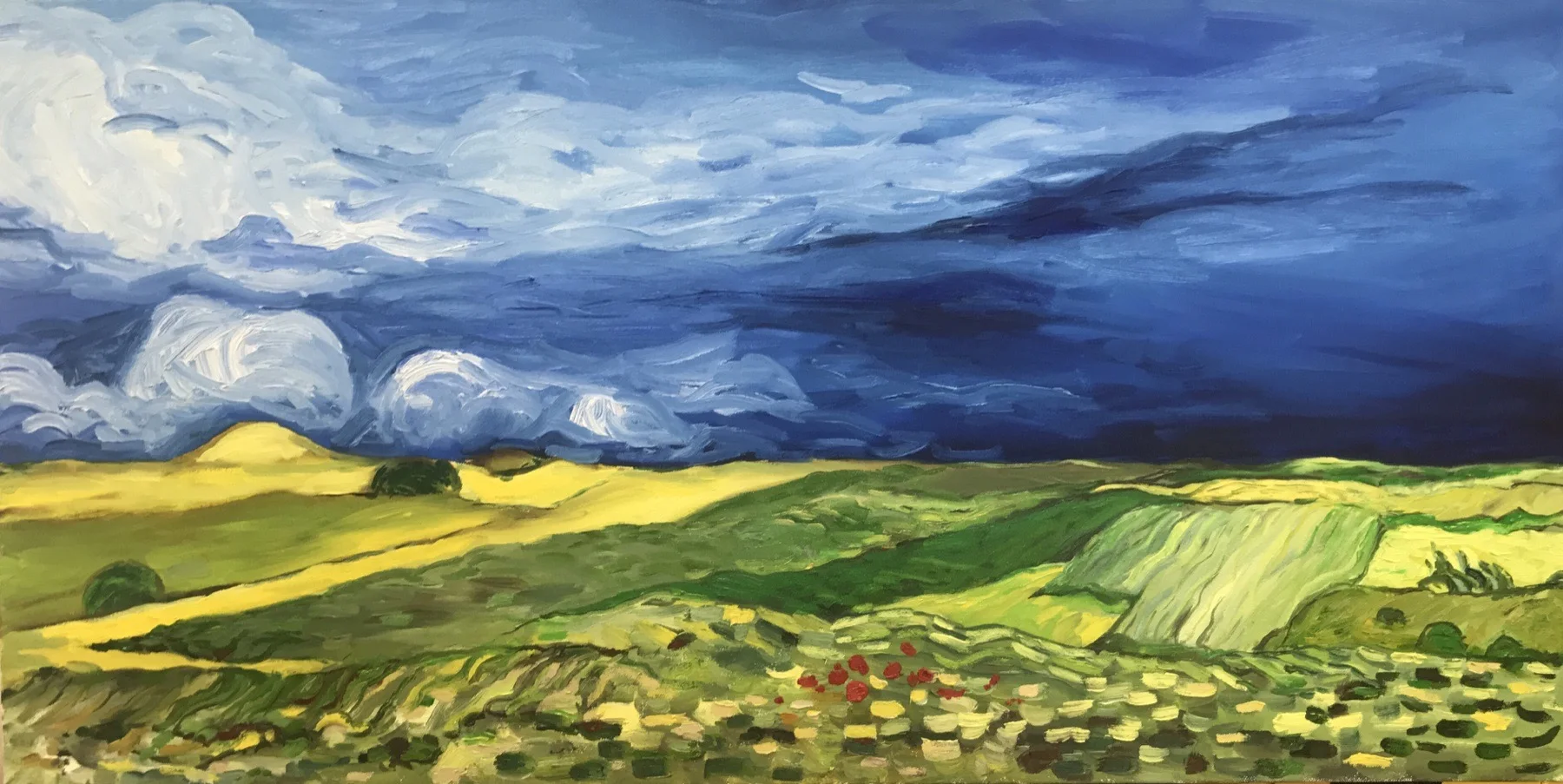 Fields (after Van Gogh), artwork by Ola Olow