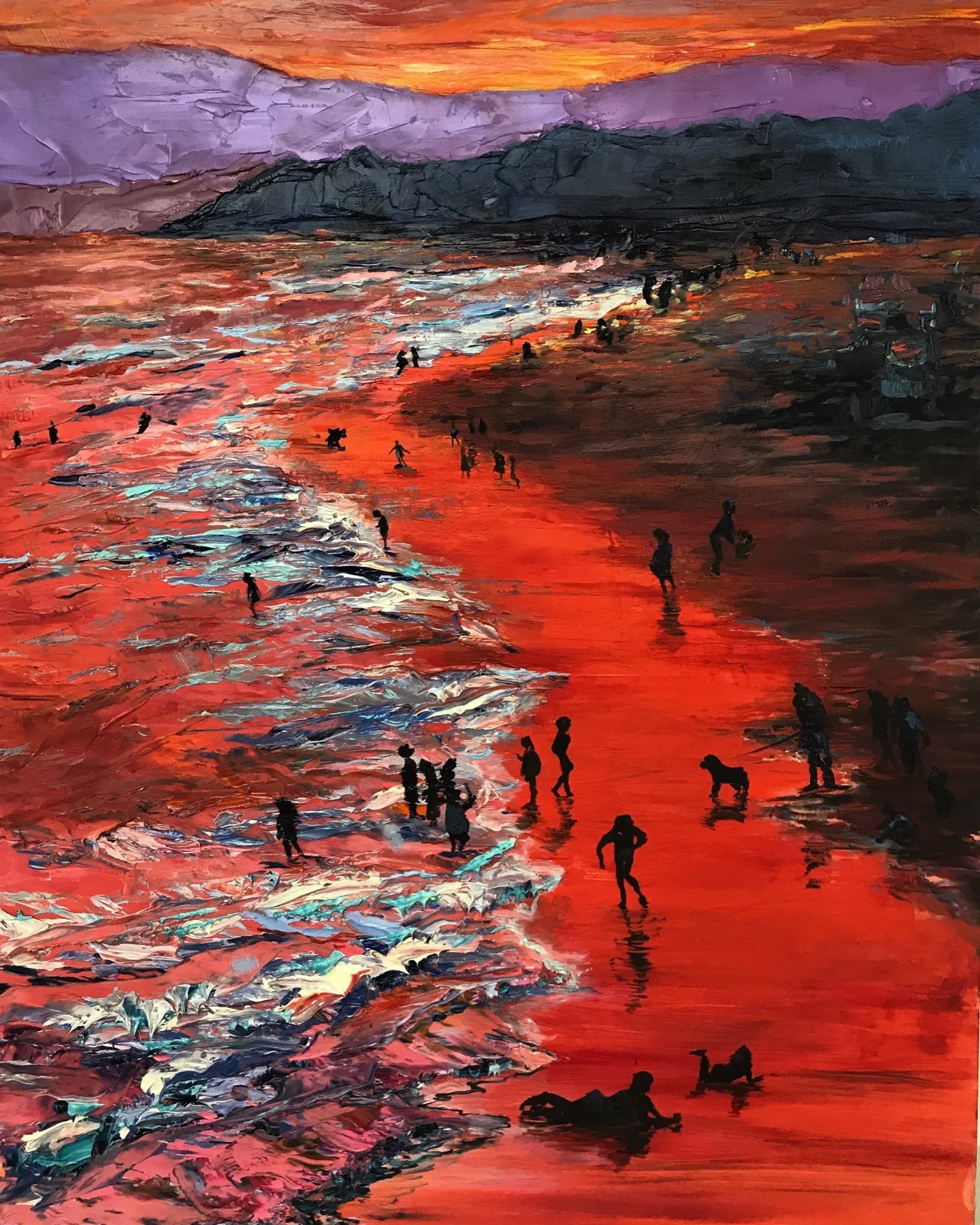 Sunset on mars, artwork by Ola Olow