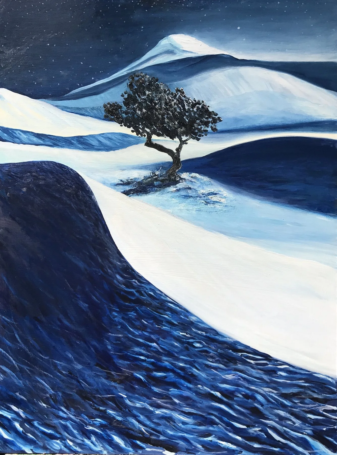 Death Valley tree, artwork by Ola Olow